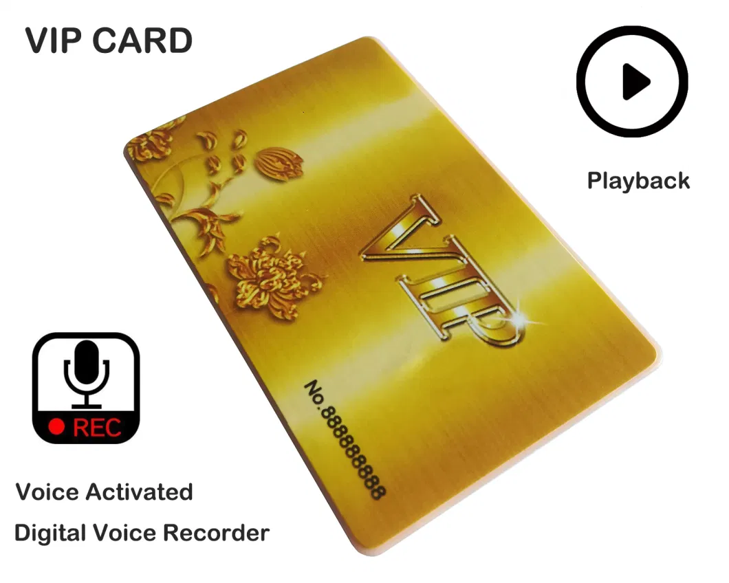 VIP Card Voice Activated Hidden Card Audio Voice Recorder