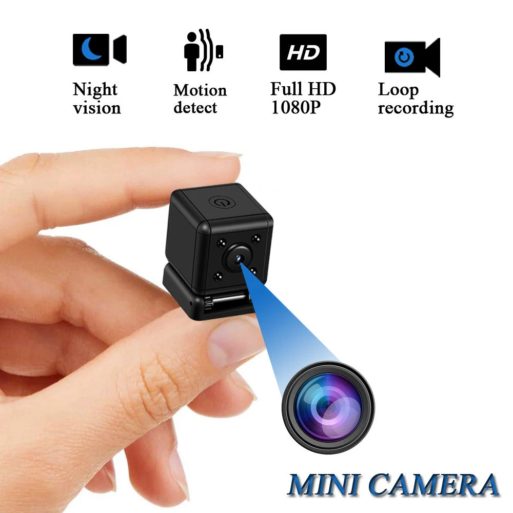 HD 1080P Mini DV Tiny Nanny Camera Night Vision Motion Detection Indoor Outdoor Mini Camera Avp008sq20