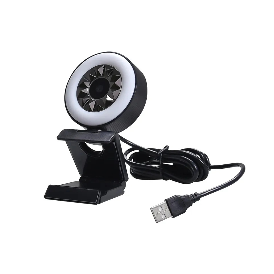 2K Computer Webcam Microphone Online Course LED Digital CCTV Spy Camera