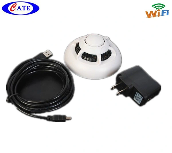 High Quality WiFi Nanny Cam HD 1080P Monitor Smoke Detector Baby Camera (wc004)