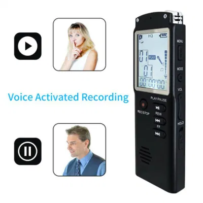 16GB Voice Recorder USB Professional 96 Hours Dictaphone Digital Audio Voice Recorder with Wav, MP3 Player T60 1536 Kbps